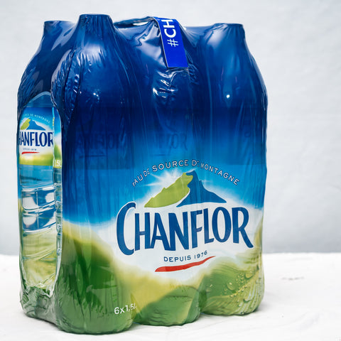Pack d'eau de source CHANFLOR : 6 x 1.5L
